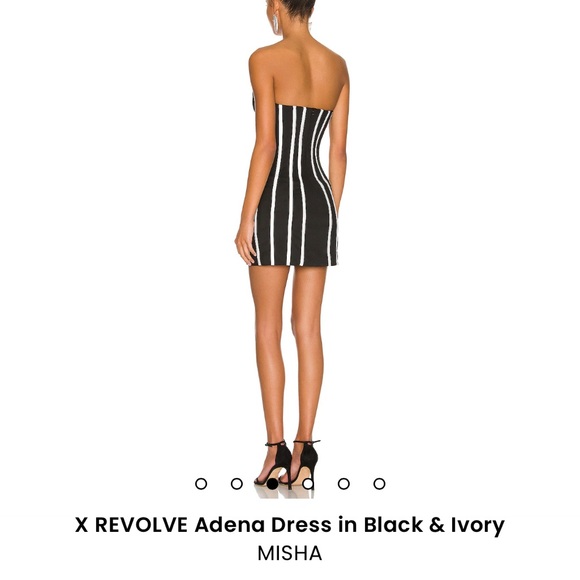COPY - X Revolve Adena Dress in Black and Ivory - Picture 2 of 6